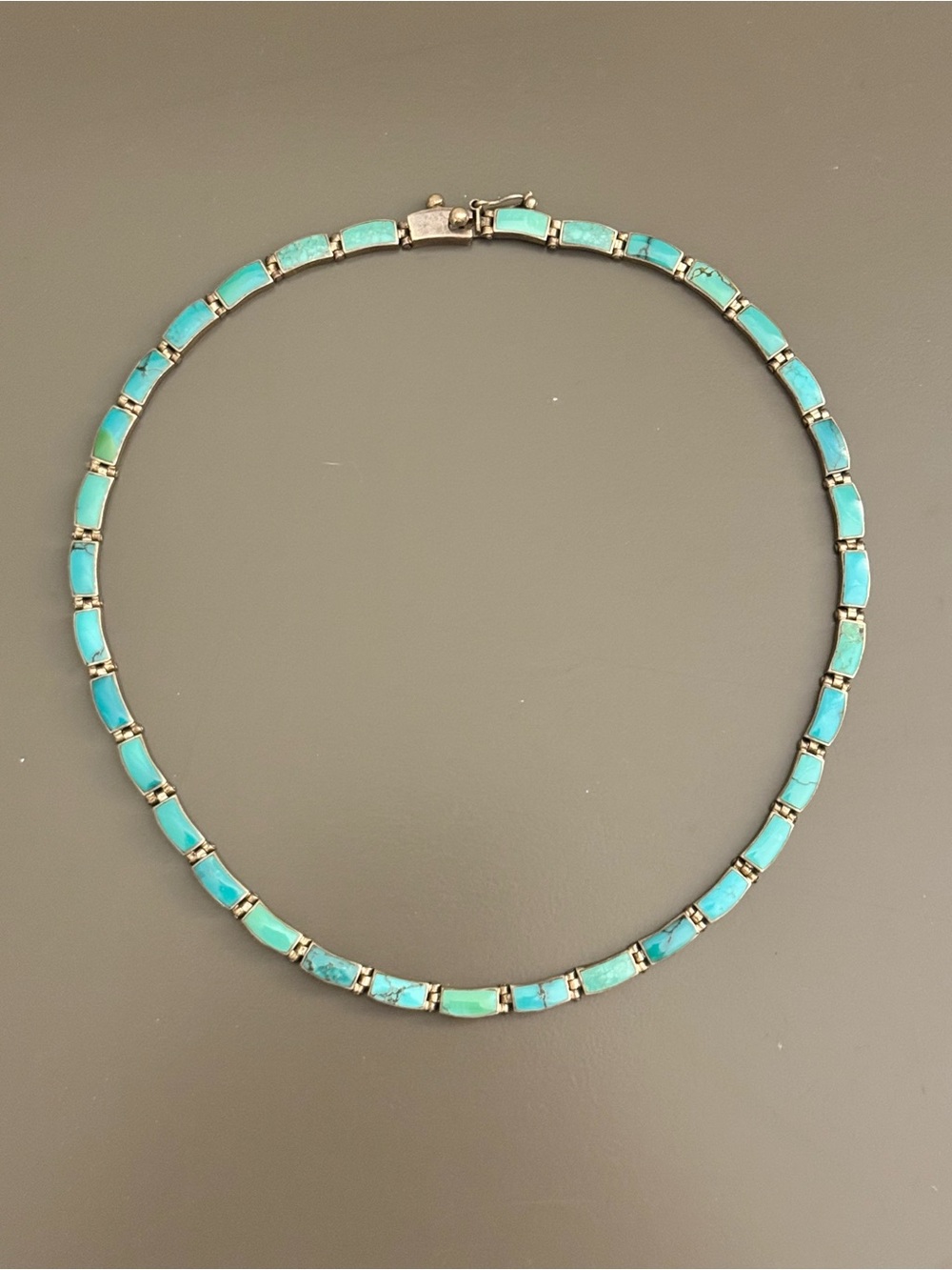 Turquoise Link Collar Necklace - Women Jewelry